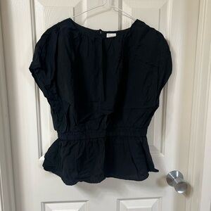a new day Black Peplum Blouse